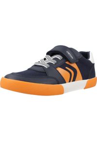 Geox - Kapcie GEOX J GISLI BOY Niebieski. Okazja: na co dzień. Kolor: niebieski. Materiał: tkanina