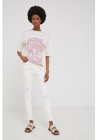 Answear Lab jeansy damskie kolor biały high waist. Stan: podwyższony. Kolor: biały. Styl: wakacyjny #2