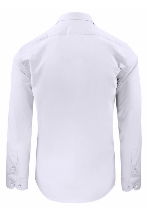 Koszula Męska, Elegancka o Regularnym Kroju - Victorio - Biała. Okazja: na co dzień. Kolor: biały. Materiał: elastan, bawełna. Długość rękawa: długi rękaw. Długość: długie. Styl: elegancki