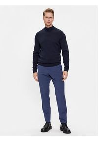 Calvin Klein Sweter Superior K10K110424 Granatowy Regular Fit. Kolor: niebieski. Materiał: wełna #6