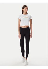 Puma T-Shirt Ess Cut-Out 631164 Biały Slim Fit. Kolor: biały. Materiał: bawełna #4