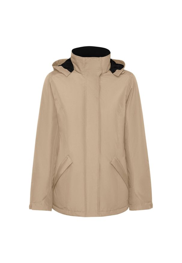 ROLY - Kurtka Ocieplana Damska America. Kolor: beżowy. Materiał: puch. Sport: turystyka piesza