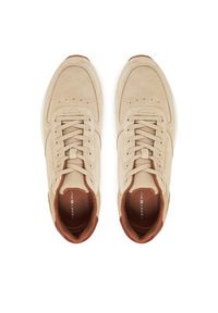 TOMMY HILFIGER - Tommy Hilfiger Sneakersy Premium Suede Hybrid FM0FM05690 Beżowy. Kolor: beżowy. Materiał: zamsz, skóra #6