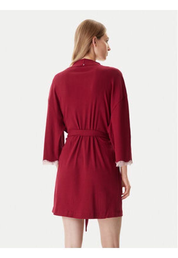 TOMMY HILFIGER - Tommy Hilfiger Szlafrok UW0UW06076 Czerwony. Kolor: czerwony. Materiał: bawełna