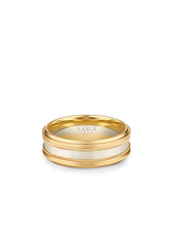 W.KRUK RABAT Obrączka Złota - Grawer GRATIS - złoto 585 - ZLS/O_37K62P. Materiał: złote. Kolor: złoty. Wzór: gładki, aplikacja