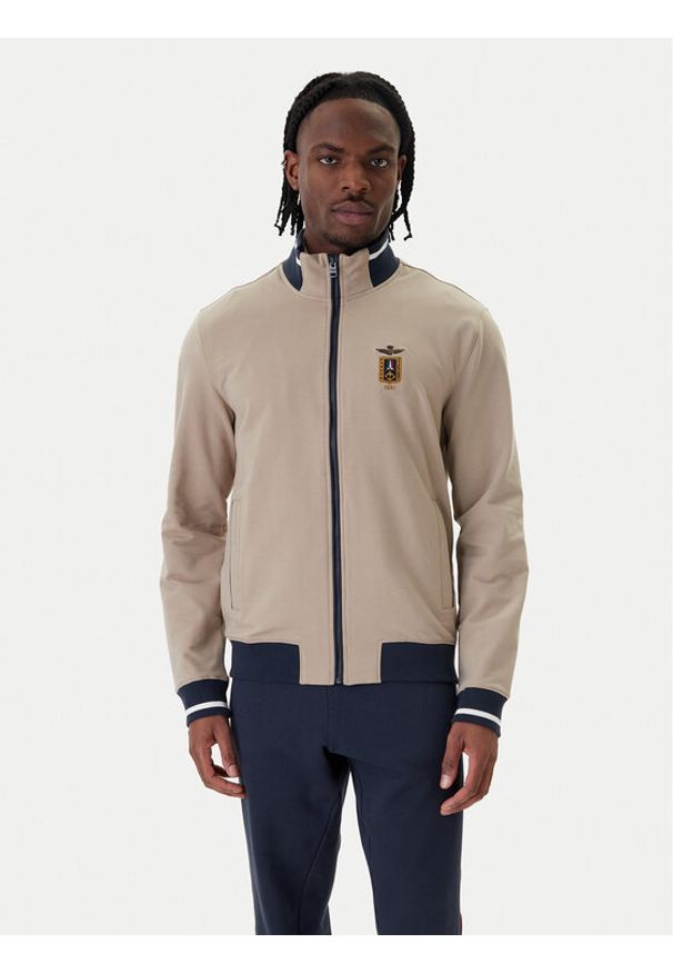 Aeronautica Militare Bluza 261FE2089UF00674 Beżowy Regular Fit. Kolor: beżowy. Materiał: bawełna