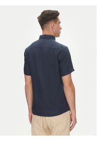 BOSS Koszula H-Roan 50539352 Granatowy Slim Fit. Kolor: niebieski. Materiał: len #4