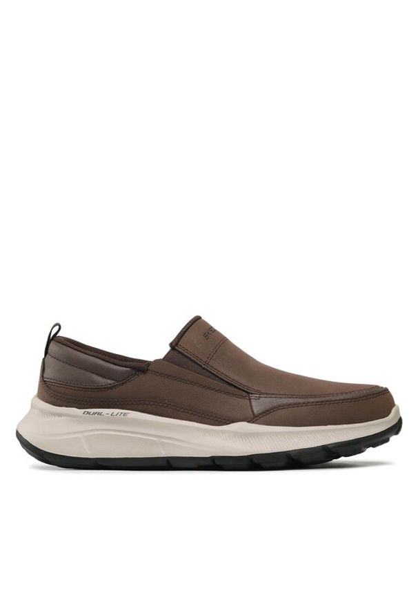 skechers - Skechers Półbuty Harvey 232517/CHOC Brązowy. Kolor: brązowy. Materiał: skóra