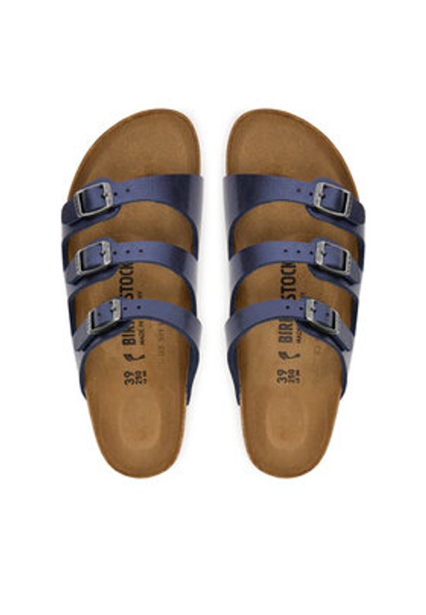Birkenstock Klapki Florida 1030316 Granatowy. Kolor: niebieski. Materiał: skóra