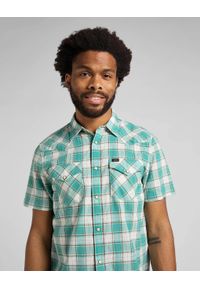 Lee - LEE SS WESTERN SHIRT MĘSKA KOSZULA TEAL WASH L66OOBUB 112145388