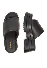 DeeZee Klapki 8602-1A Czarny. Kolor: czarny. Materiał: skóra