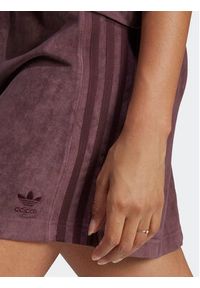 Adidas - adidas Spódnica dresowa adicolor Classics Suede HM1687 Bordowy Slim Fit. Kolor: czerwony. Materiał: syntetyk #6