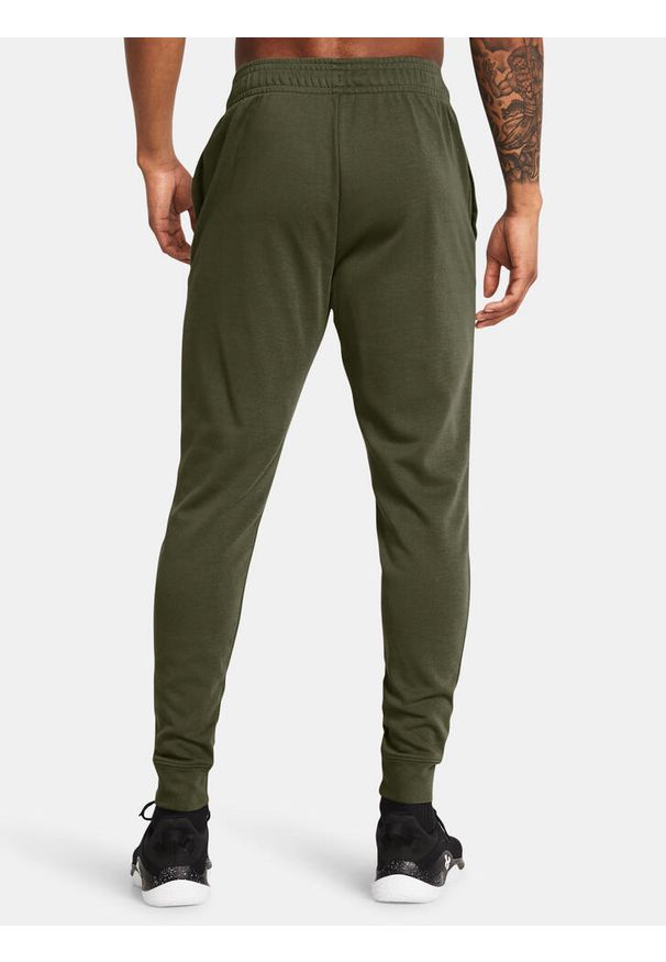 Spodnie męskie Under Armour Rival Terry Jogger. Kolor: zielony. Sport: fitness