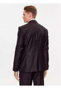 BOSS - Boss Garnitur H-Huge-2Pcs-Tux-231 50502449 Bordowy Slim Fit. Kolor: czerwony. Materiał: wełna #10