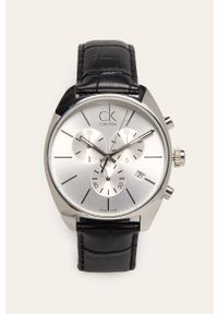 Calvin Klein - Zegarek K2F27120. Kolor: czarny. Materiał: materiał, skóra