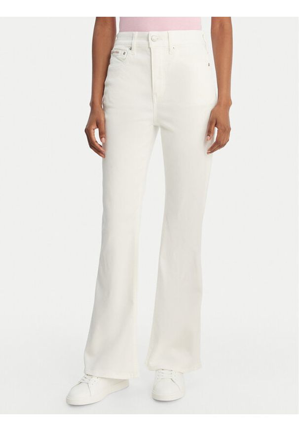 Calvin Klein Jeans Jeansy LV047F746G Biały Flare Fit. Kolor: biały