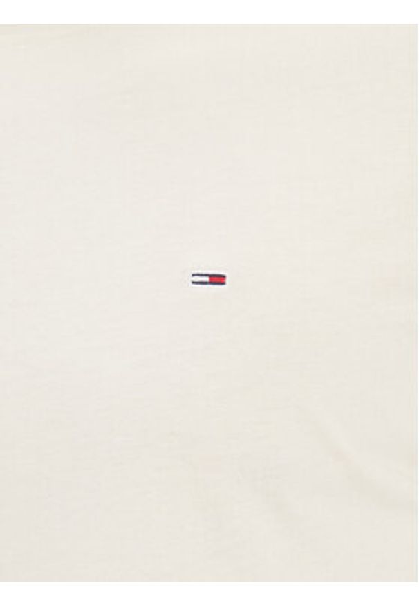 Tommy Jeans T-Shirt Jaspe DM0DM09586 Beżowy Slim Fit. Kolor: beżowy. Materiał: bawełna, syntetyk