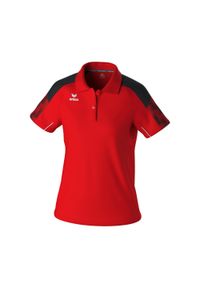 ERIMA - Damska koszulka polo Erima Evo Star. Typ kołnierza: polo. Kolor: czerwony, wielokolorowy, czarny. Długość rękawa: raglanowy rękaw. Sport: piłka nożna #1