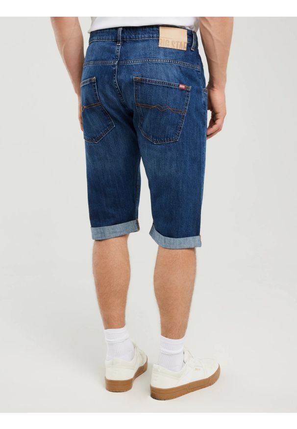 Big-Star - Szorty męskie jeansowe niebieskie Conner 409. Okazja: na co dzień. Kolor: niebieski. Materiał: jeans. Sezon: lato. Styl: klasyczny, casual