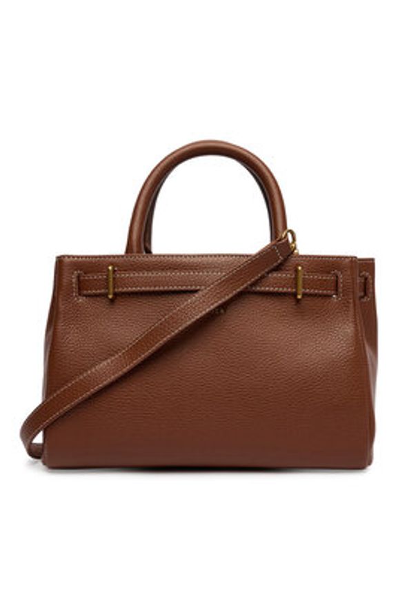 TOMMY HILFIGER - Tommy Hilfiger Torebka American Icon Mini Tote Leather AW0AW17926 Brązowy. Kolor: brązowy. Materiał: skórzane