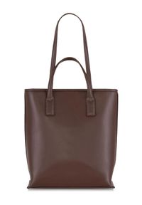 Ochnik - Brązowa torebka shopper damska. Kolor: brązowy. Materiał: skórzane. Rodzaj torebki: na ramię #8
