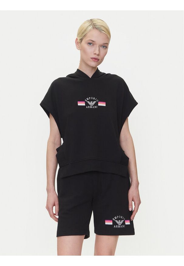 Emporio Armani Underwear Bluza EW000498 AF10882 UC001 Czarny Loose Fit. Kolor: czarny. Materiał: bawełna