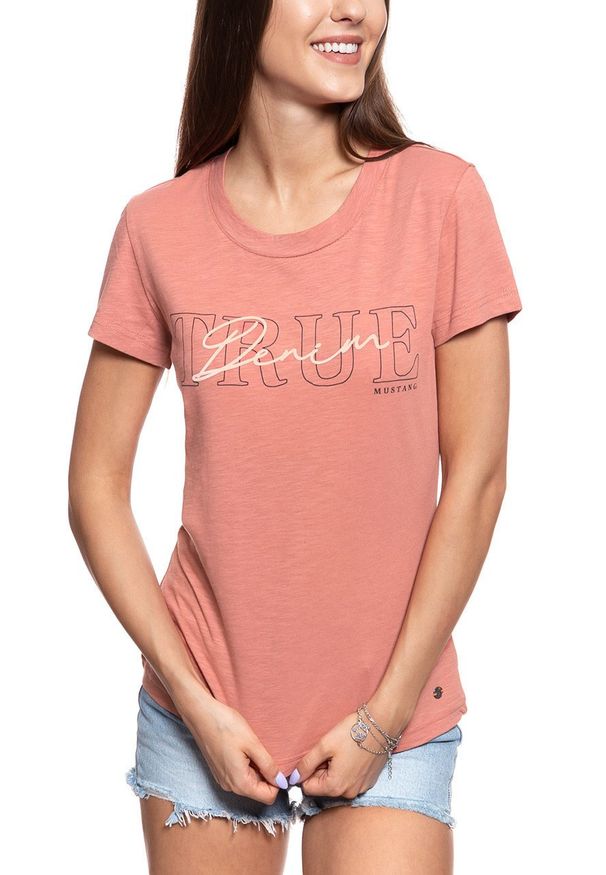 Mustang - MUSTANG T SHIRT DAMSKI Alexia C Print 1008941 8187. Wzór: nadruk