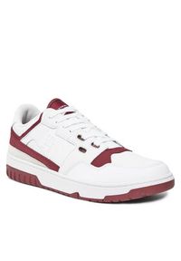 TOMMY HILFIGER - Tommy Hilfiger Sneakersy Th Basket Street Lth FM0FM04874 Biały. Kolor: biały. Materiał: skóra