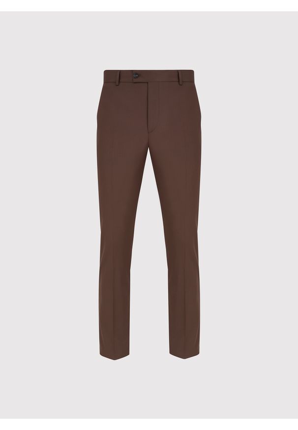 Pako Lorente - PAKO LORENTE – Spodnie garniturowe w kolorze brązowym. Kolor: brązowy. Materiał: poliester, elastan, wiskoza. Wzór: gładki. Styl: elegancki