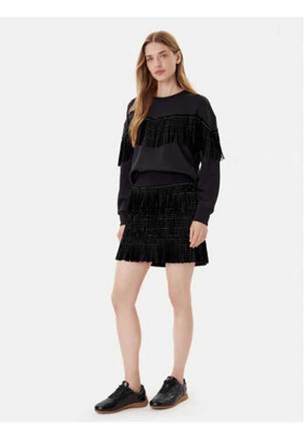 DKNY Bluza P5GH7XQE Czarny Relaxed Fit. Kolor: czarny. Materiał: syntetyk