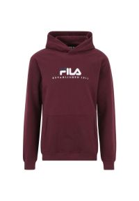 Fila - Męska Bluza Z Kapturem Brunssum. Typ kołnierza: kaptur. Kolor: czerwony