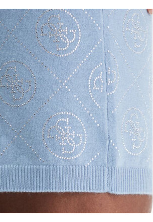 Guess Spódnica mini W6RD0O Z3JD2 Błękitny Regular Fit. Kolor: niebieski. Materiał: syntetyk