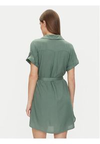 Vero Moda Sukienka koszulowa Bumpy 10325828 Zielony Loose Fit. Kolor: zielony. Materiał: wiskoza. Typ sukienki: koszulowe #4