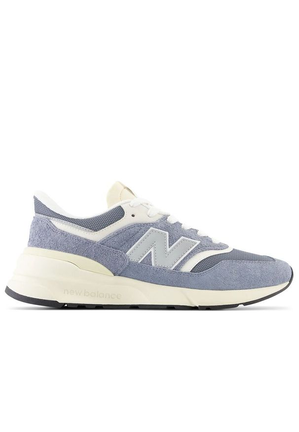 Buty New Balance U997RCD - niebieskie. Okazja: na co dzień. Kolor: niebieski. Materiał: guma, materiał, skóra, syntetyk. Szerokość cholewki: normalna