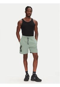 Adidas - adidas Szorty sportowe Star Wars The Mandalorian™ JI5722 Zielony Regular Fit. Kolor: zielony. Materiał: bawełna. Wzór: motyw z bajki. Styl: sportowy
