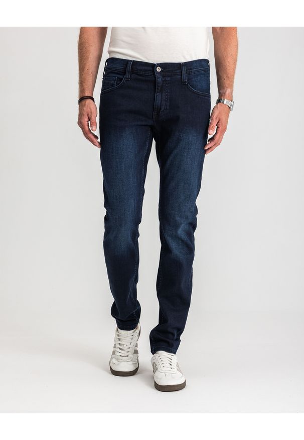 Męskie Spodnie Jeansowe Mustang Style Oregon Tapered Denim Blue 1017122 5000 801