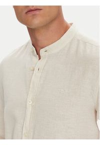 Mustang Koszula Yuma 1016469 Beżowy Regular Fit. Kolor: beżowy. Materiał: len, bawełna #4