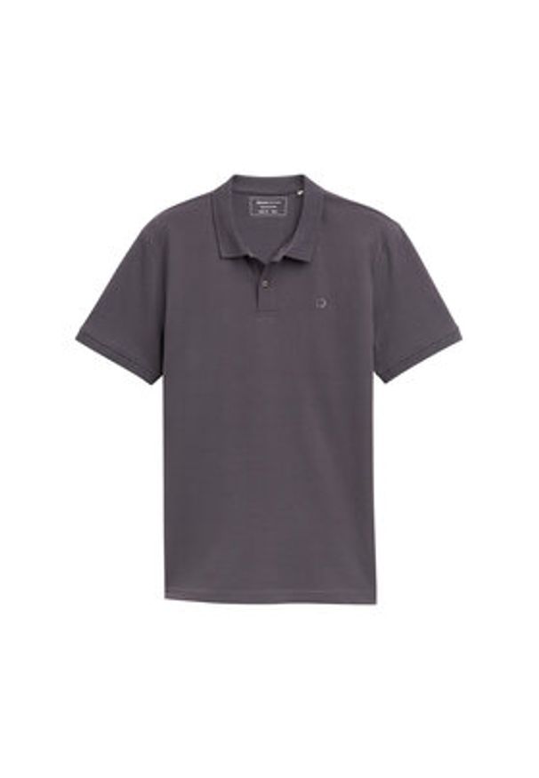Tom Tailor Denim Polo 1045587 Szary Regular Fit. Typ kołnierza: polo. Kolor: szary. Materiał: bawełna
