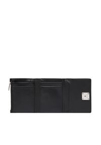 Calvin Klein Mały Portfel Damski Emblem Hw Medium Trifold LV04F1082G Czarny. Kolor: czarny. Materiał: skóra #3