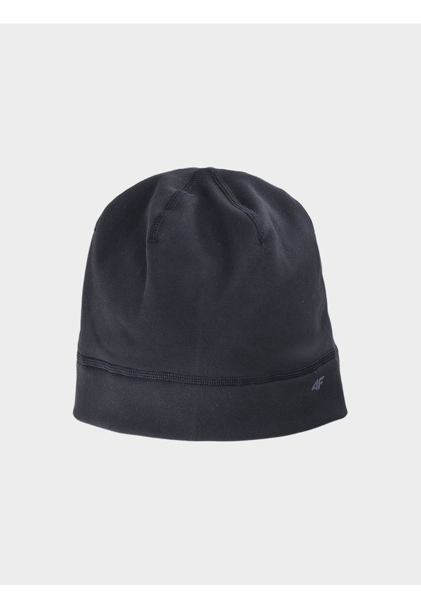 4f - 4F Czapka do biegania uniseks - czarna L/XL. Kolor: czarny. Materiał: materiał, syntetyk, elastan. Wzór: jednolity. Styl: sportowy
