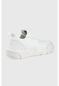 Calvin Klein sneakersy kolor biały. Nosek buta: okrągły. Zapięcie: sznurówki. Kolor: biały. Materiał: poliester, guma #3