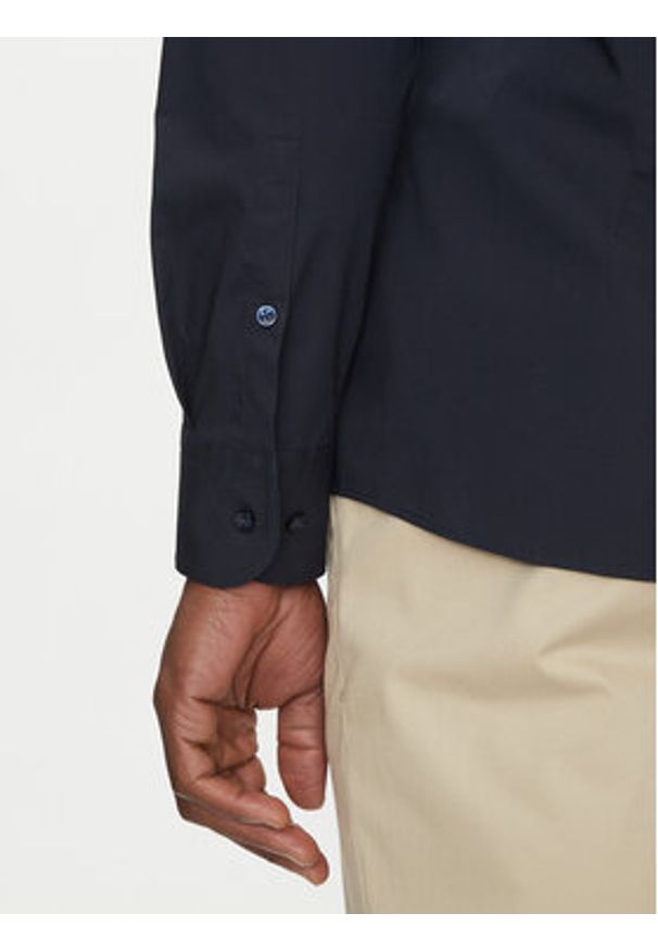 BOSS Koszula H-HANK-S-STAN-C3-252 50539176 Granatowy Slim Fit. Kolor: niebieski. Materiał: bawełna