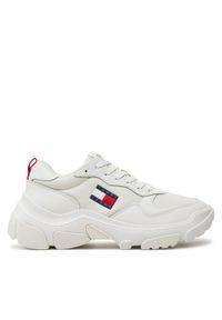 Tommy Jeans Sneakersy Twj Lightweight Hybrid Runner EN0EN02618 Écru. Materiał: skóra #1