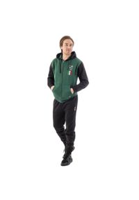 Dres męski Givova Italia 101 z kapturem, felpa, rozmiar M. Kolor: pomarańczowy, zielony, wielokolorowy. Materiał: dresówka