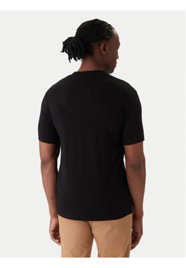 Karl Lagerfeld - KARL LAGERFELD T-Shirt 755023 561235 Czarny Regular Fit. Typ kołnierza: dekolt w karo. Kolor: czarny. Materiał: bawełna