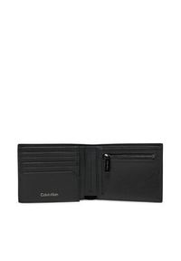 Calvin Klein Duży Portfel Męski Modern Bar Trifold 10Cc W/Coin K50K511700 Czarny. Kolor: czarny