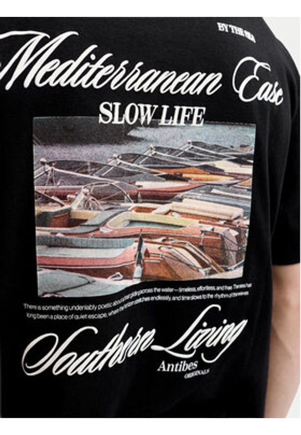 Jack & Jones T-Shirt Cassis 12295050 Czarny Regular Fit. Kolor: czarny. Materiał: bawełna