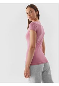 4f - 4F T-Shirt 4FAW23TTSHF0906 Różowy Slim Fit. Kolor: różowy. Materiał: bawełna #7