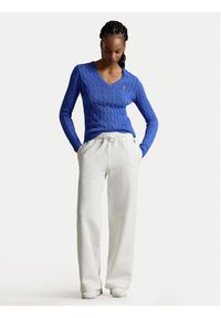 Polo Ralph Lauren Sweter 211971870504 Niebieski Slim Fit. Typ kołnierza: polo. Kolor: niebieski. Materiał: bawełna #3