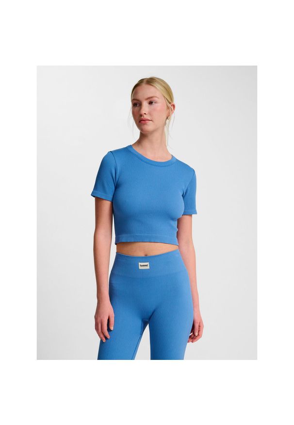 Damska koszulka bezszwowa Hummel Pulse. Kolor: niebieski. Sport: fitness